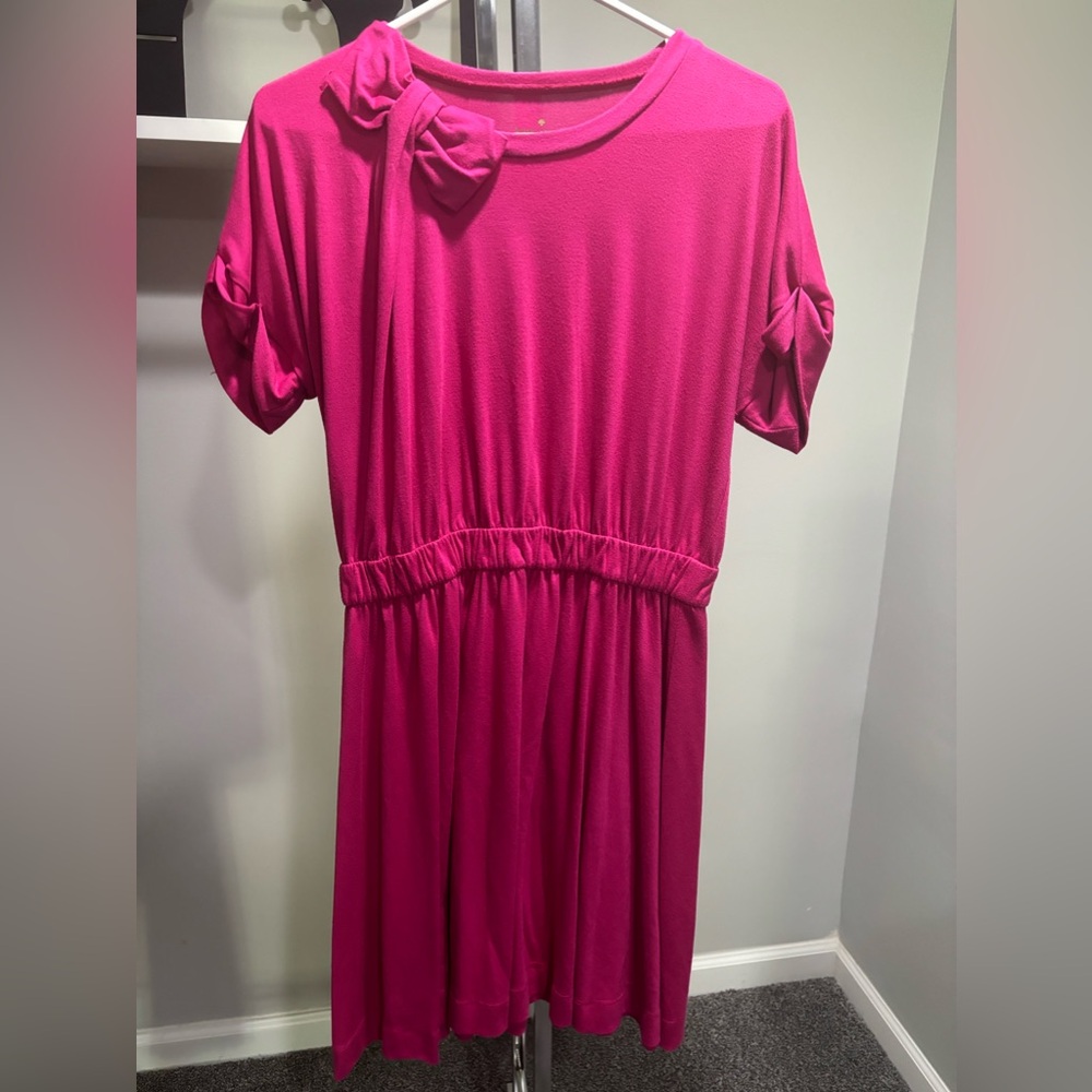 Kate Spade Pink Short Sleeve Dress with Bow Medium